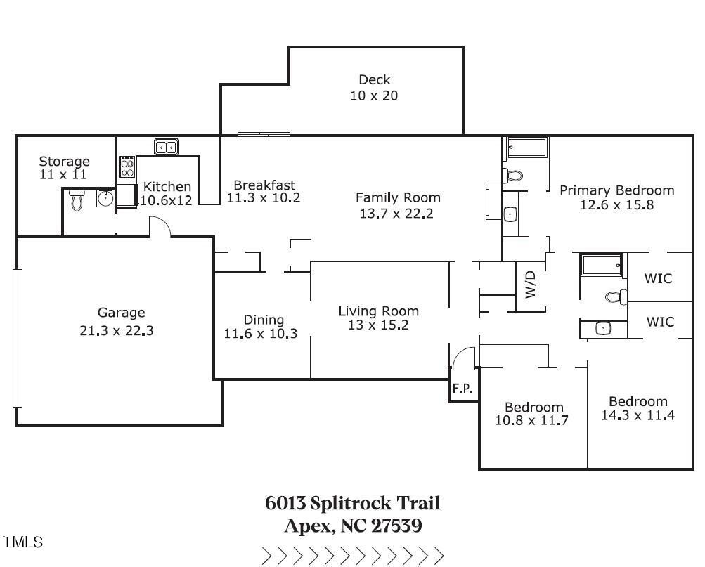 6013 Splitrock Trail Apex, NC 27539 - Photo 53 of 53 Floor Plan for MLS Pic