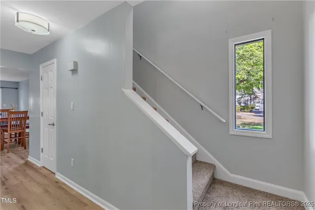 a view of entryway with stairs