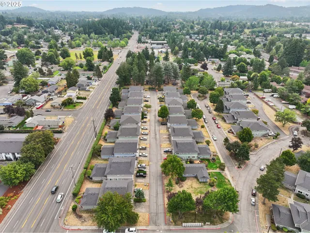 an aerial view of multiple house