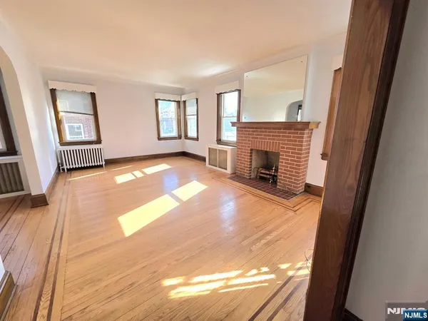 a view of a livingroom with a fireplace
