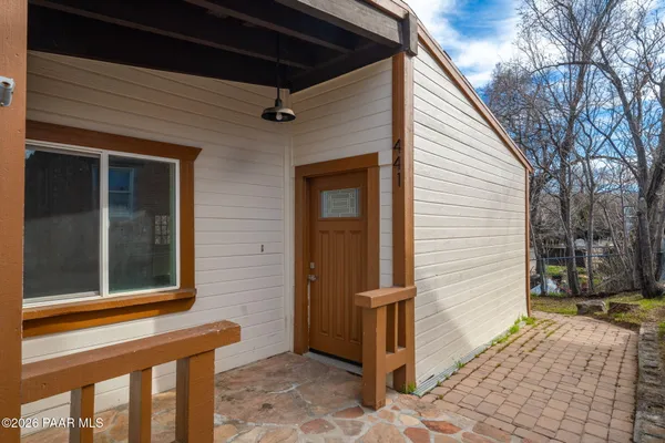 a view of front door of house