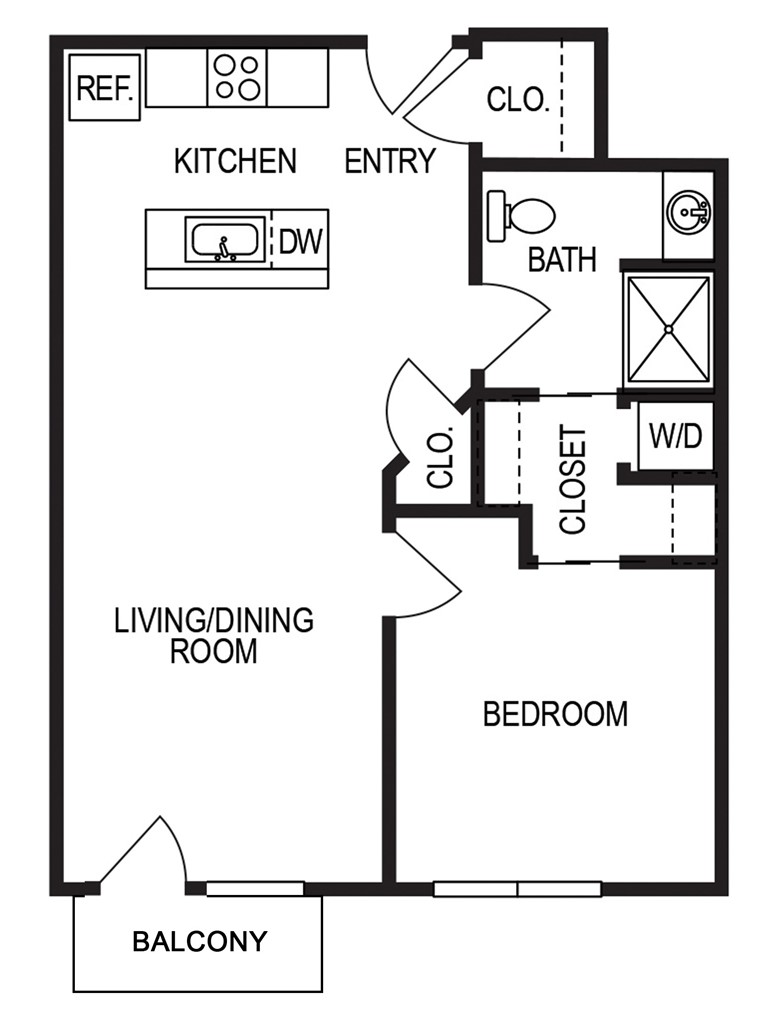 625 South Goodman Street, Unit 310 Rochester, NY 14620 - Photo 13 of 13 2-D floor plan of unit 310