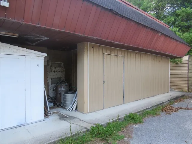 a backyard of a house