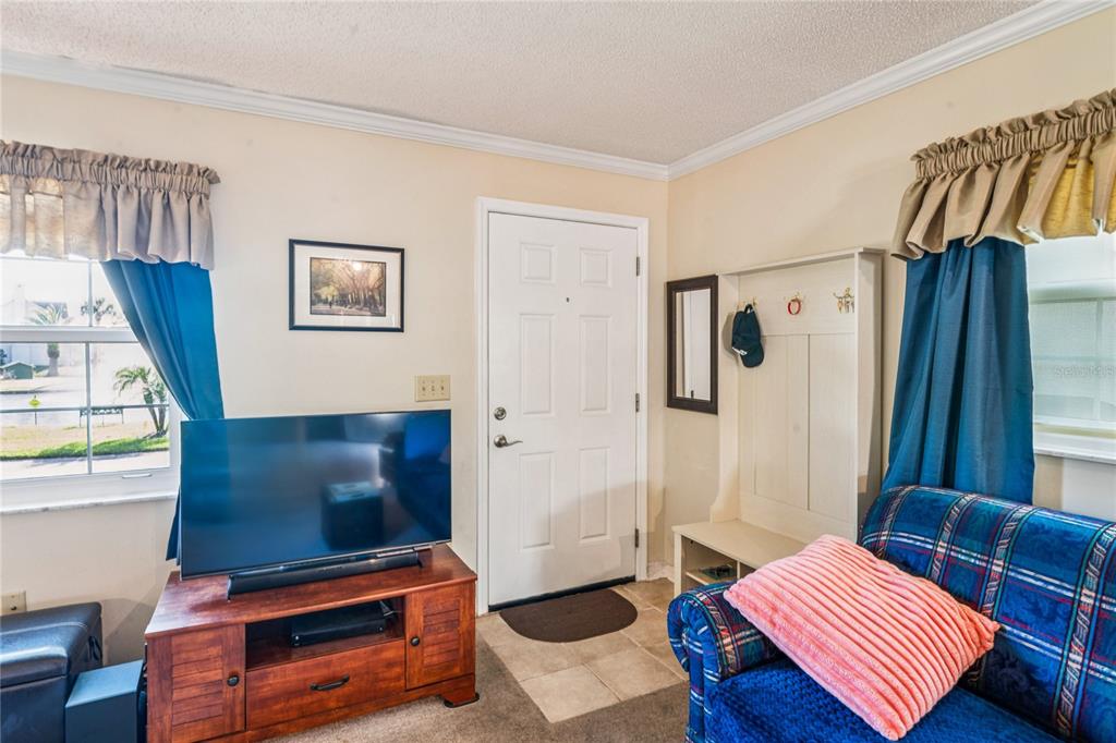6709 Timbercove Lane, Unit 6709 New Port Richey, FL 34653 - Photo 6 of 52 a living room with furniture and a flat screen tv