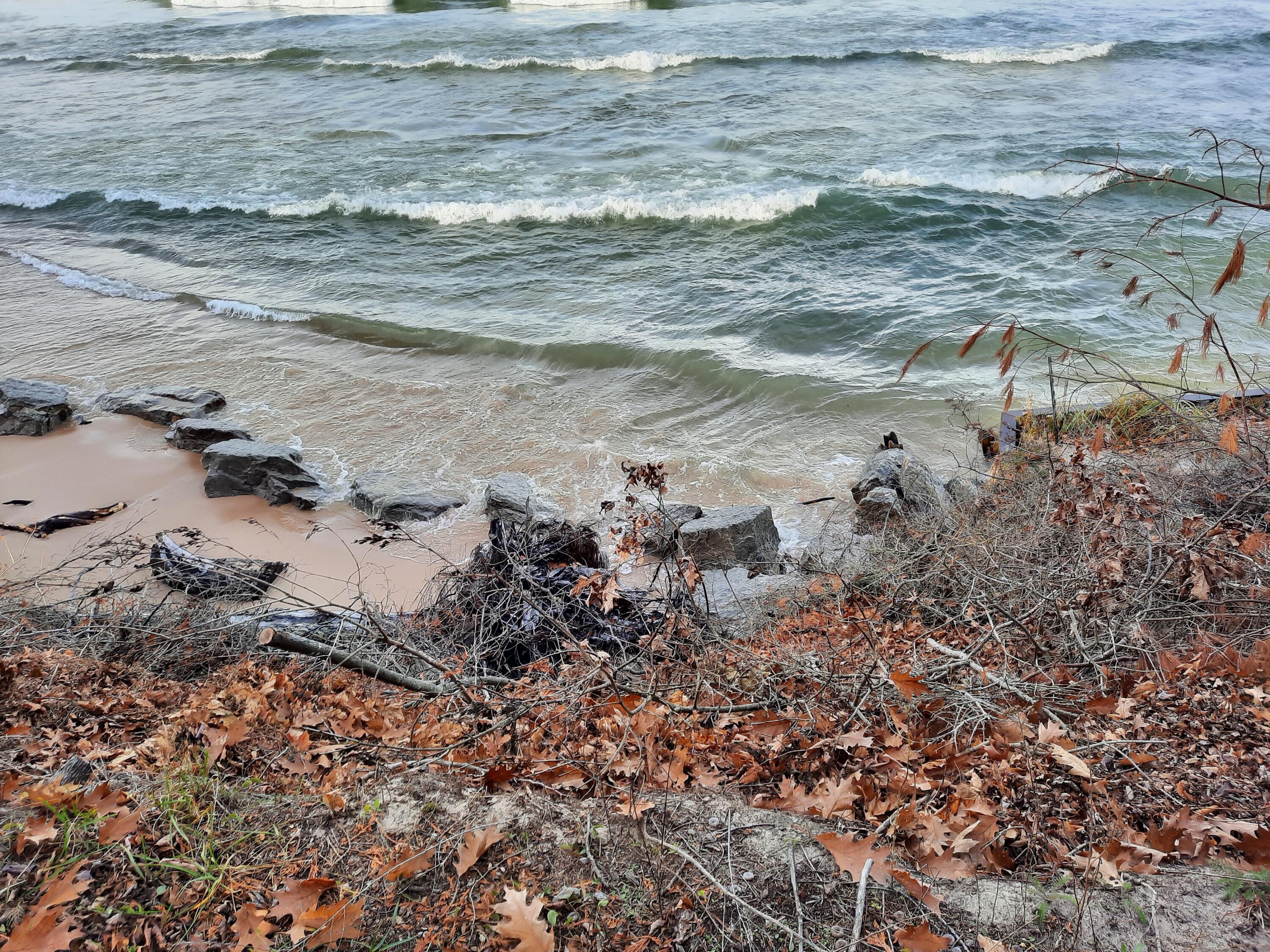 6489 Lakeshore Road Manistee, MI 49660 - Photo 36 of 38 Lake michigan low bluff