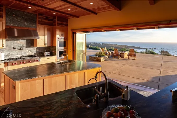 a view of an ocean beach