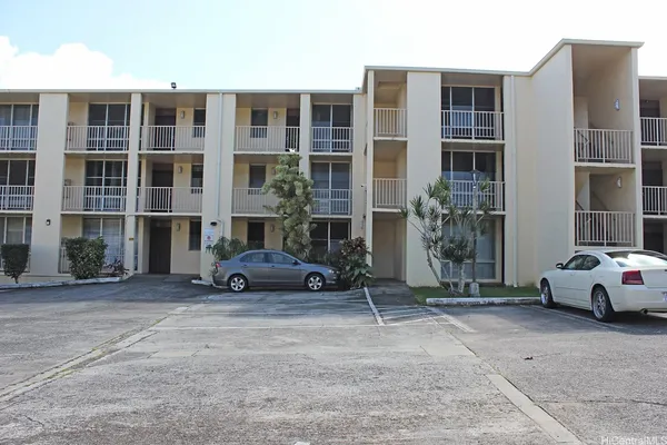 a car parked in front of a building
