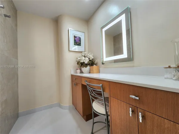 a view of a lake with a mountain