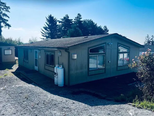a view of a house with a patio