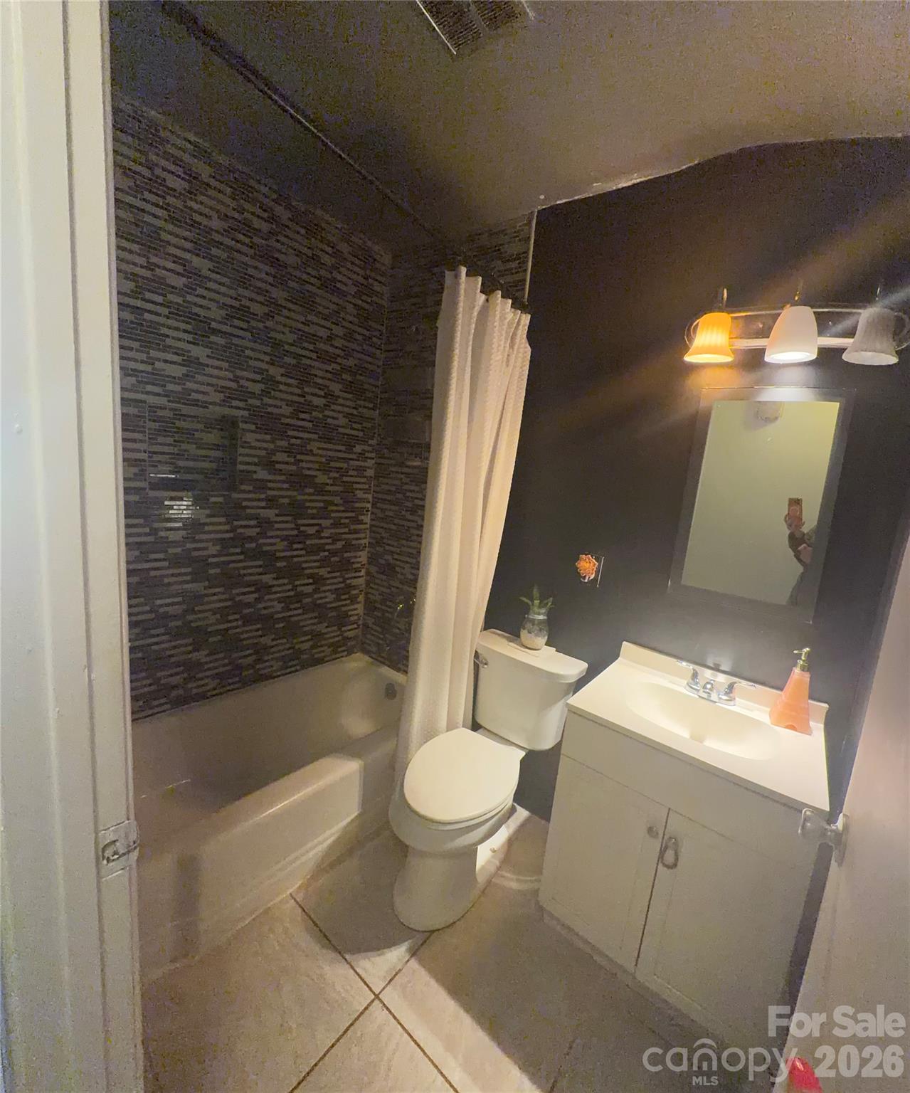 433 Brevard Street Statesville, NC 28677 - Photo 19 of 33 a bathroom with a toilet a sink and shower