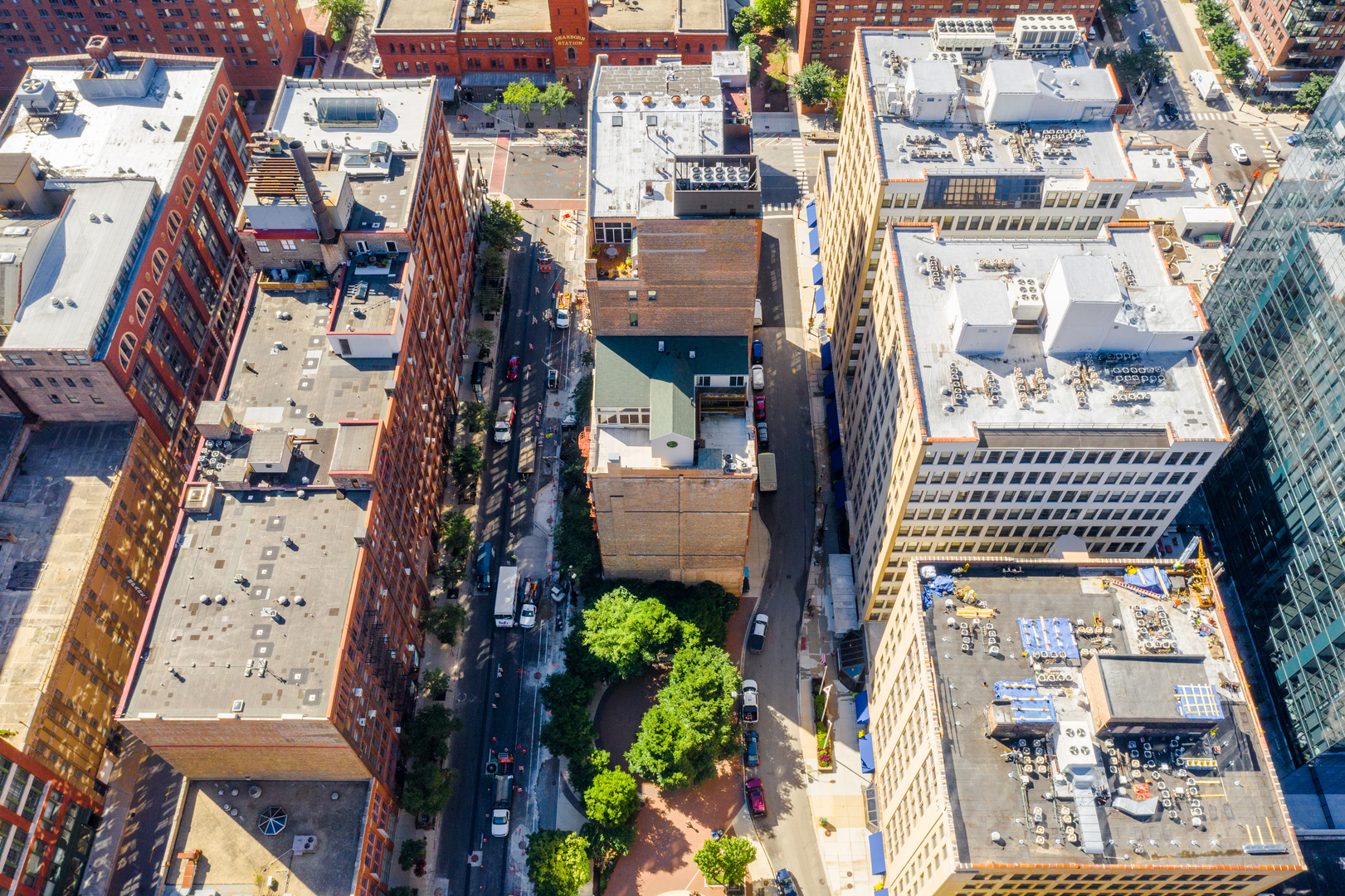 714 South Dearborn Street, Unit 9PH Chicago, IL 60605 - Photo 26 of 26 an aerial view of a residential apartment building with a outdoor space