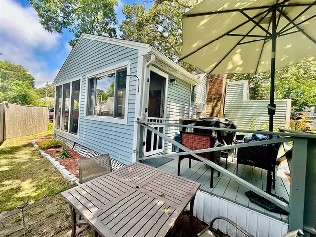 a balcony view with a garden