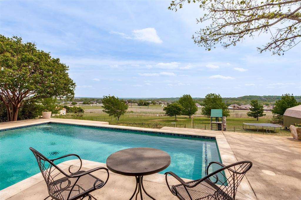 239 Hidden Creek Road Cresson, TX 76035 - Photo 29 of 36 a view of a swimming pool and lounge chair