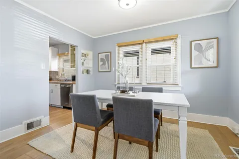 a view of a dining room and livingroom