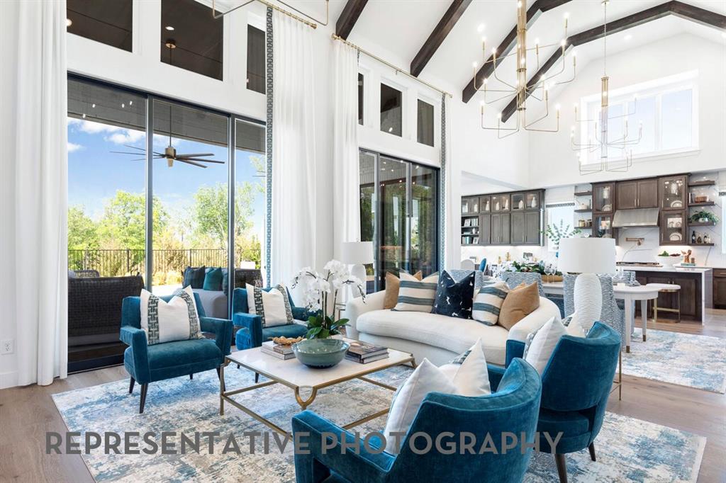 3908 Meander Way Prosper, TX 75078 - Photo 13 of 37 a living room with furniture and a large window