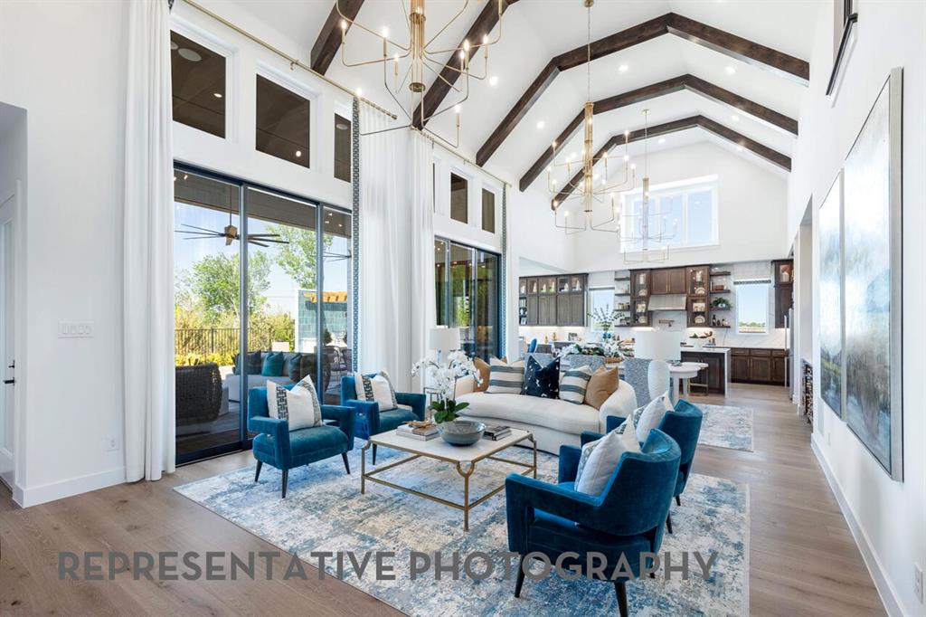 3908 Meander Way Prosper, TX 75078 - Photo 14 of 37 a living room with furniture and a large window