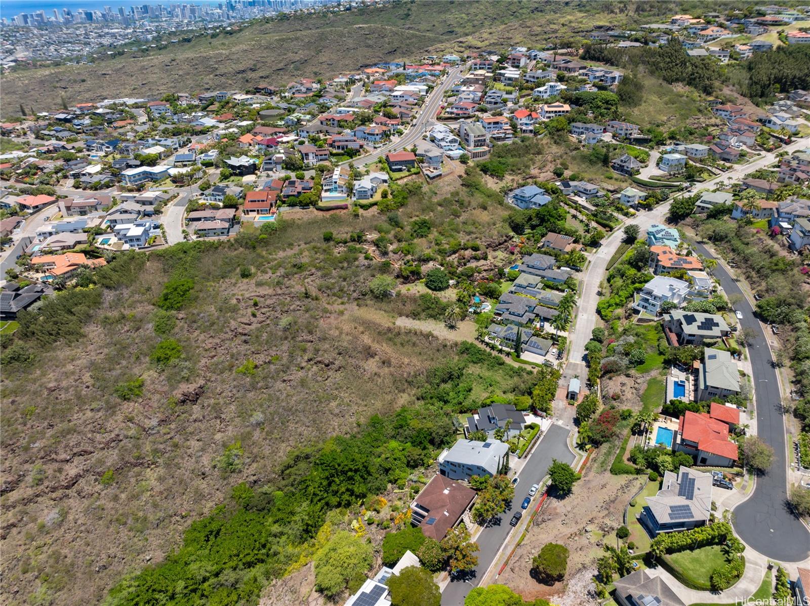 5442 Poola Street Honolulu, HI 96821 - Photo 11 of 24 an aerial view of residential houses with outdoor space