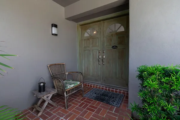 a chair and a table in a room