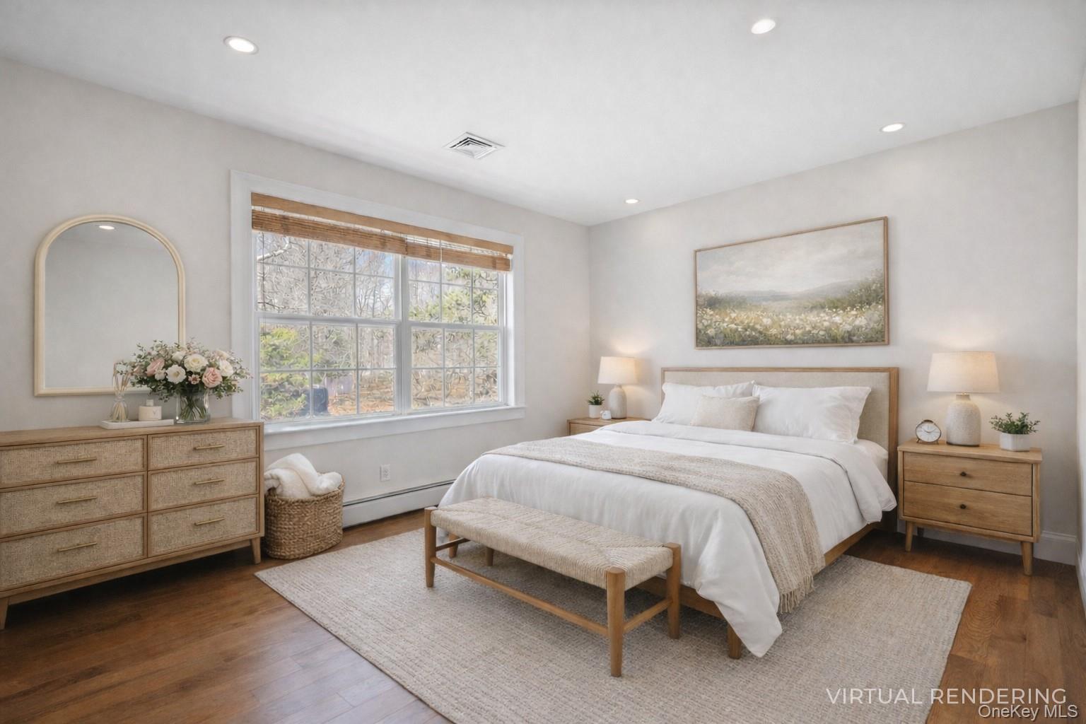 17 Jennifers Path Westhampton Beach, NY 11978 - Photo 28 of 41 a spacious bedroom with a bed and a window