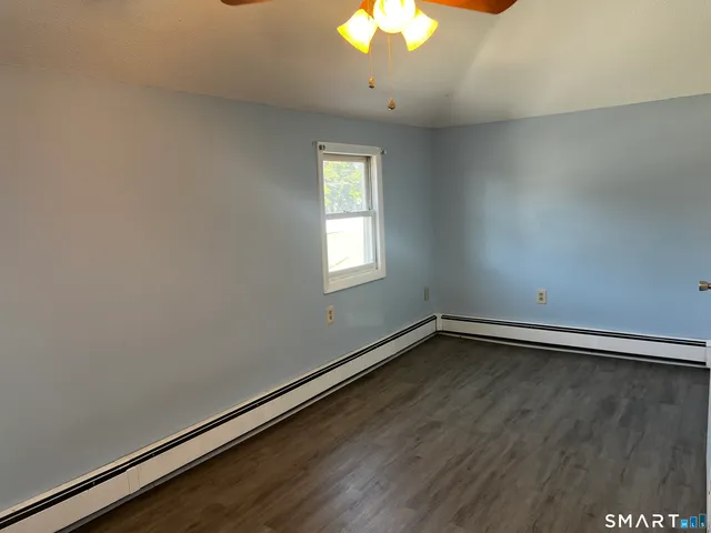 an empty room with a window