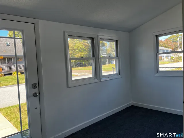 a small space with windows