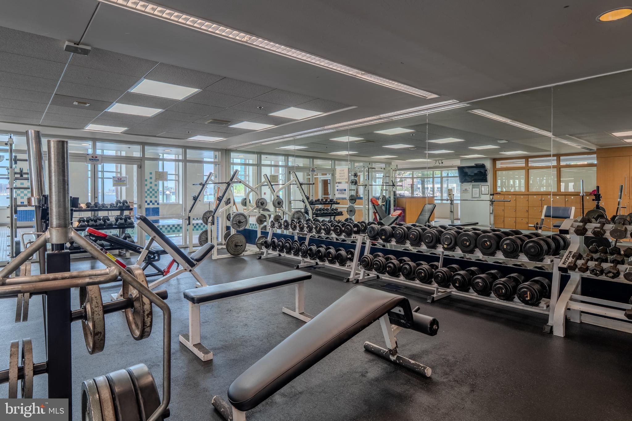 100 Harborview Drive, Unit 1208 Baltimore, MD 21230 - Photo 34 of 36 a view of a room with gym equipment