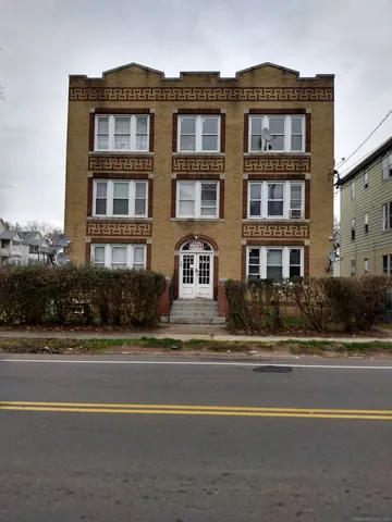 a front view of a residential apartment building