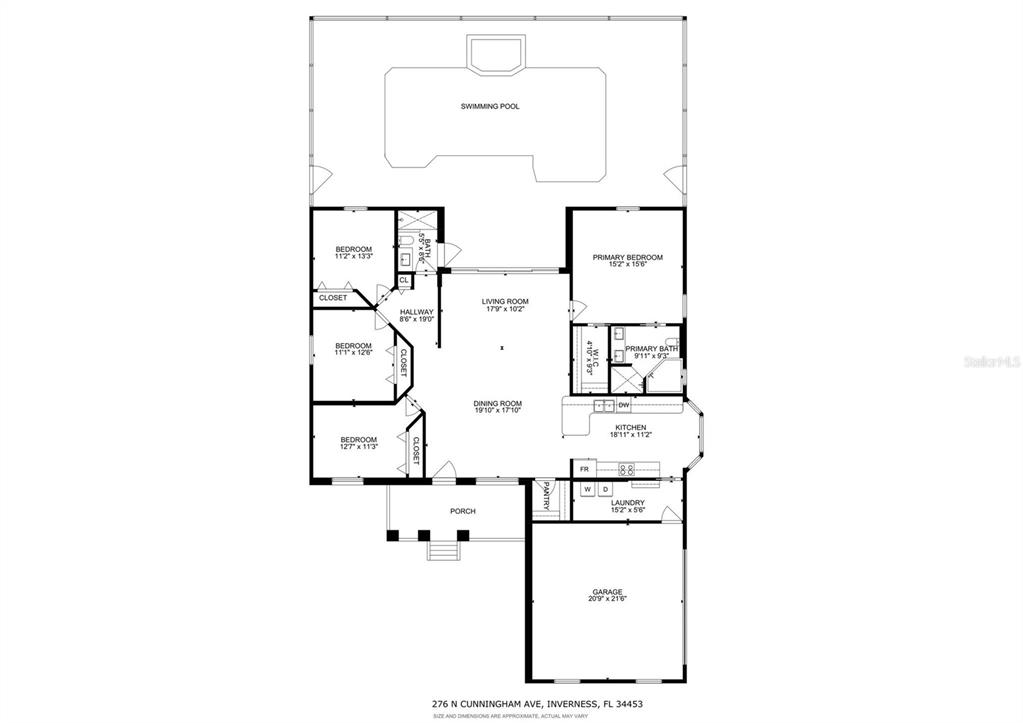 276 North Cunningham Avenue Inverness, FL 34453 - Photo 48 of 48 a picture of floor plan