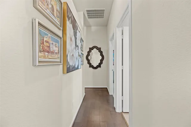 a view of a hallway with entryway