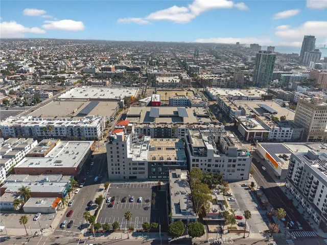 an aerial view of a city
