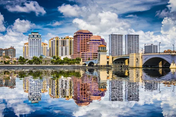a view of a lake with a houses