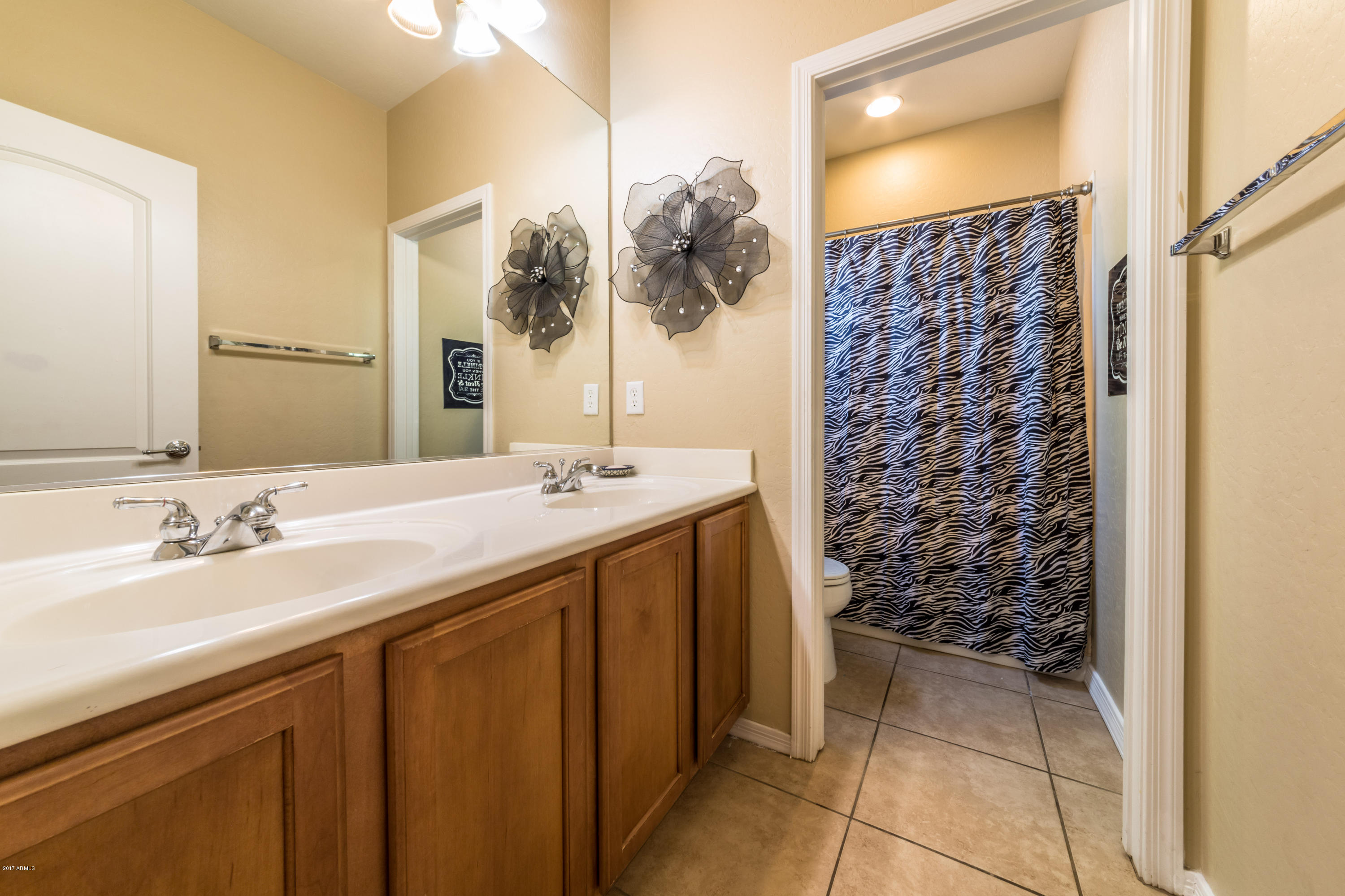 2872 North Point Ridge Road Buckeye, AZ 85396 - Photo 24 of 36 a bathroom with a sink and a mirror
