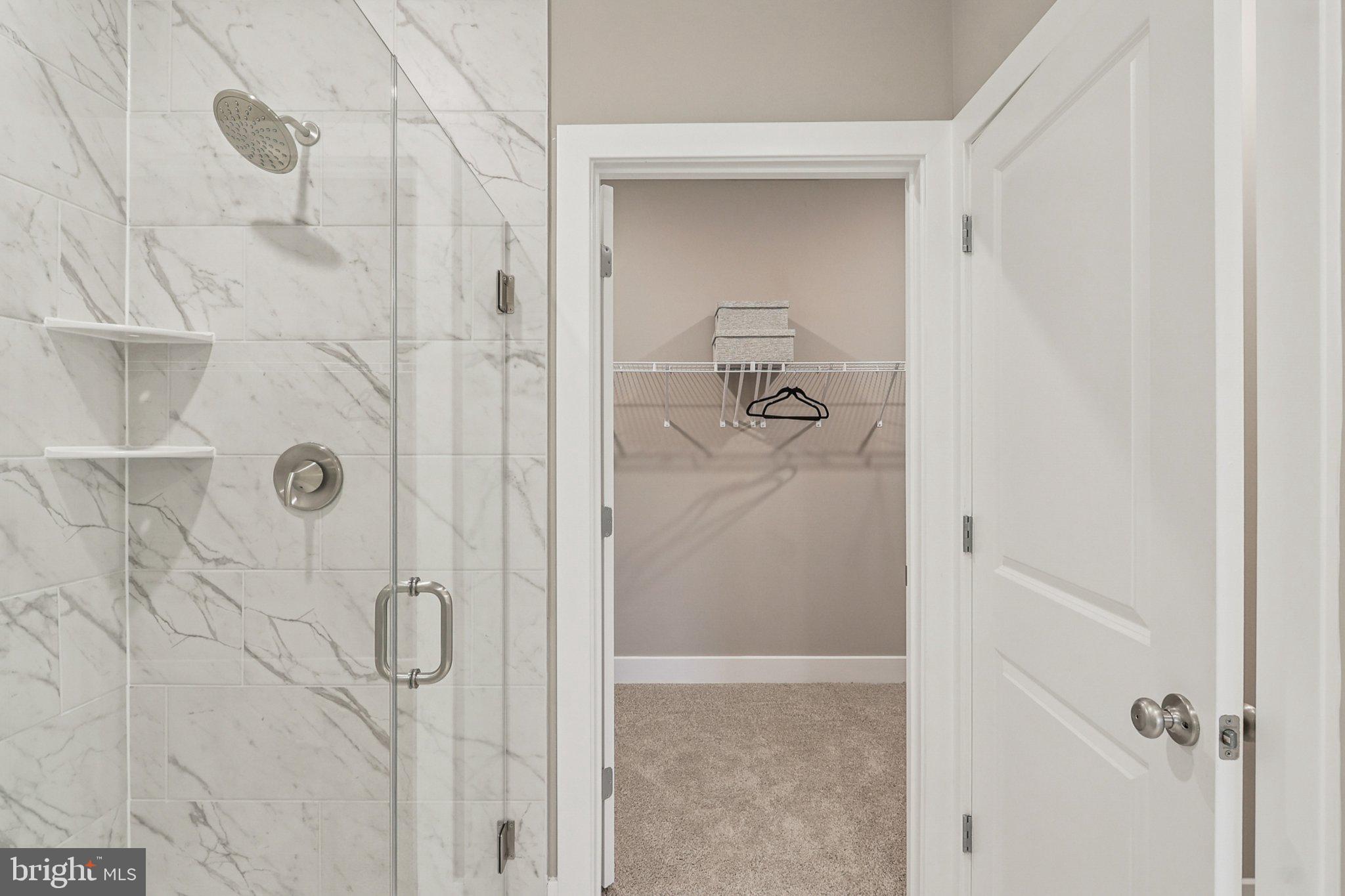 121 Hydrangea Way Winchester, VA 22602 - Photo 49 of 83 a bathroom with a glass shower door