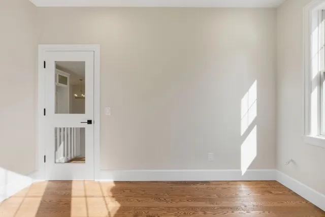 a view of an empty room and window