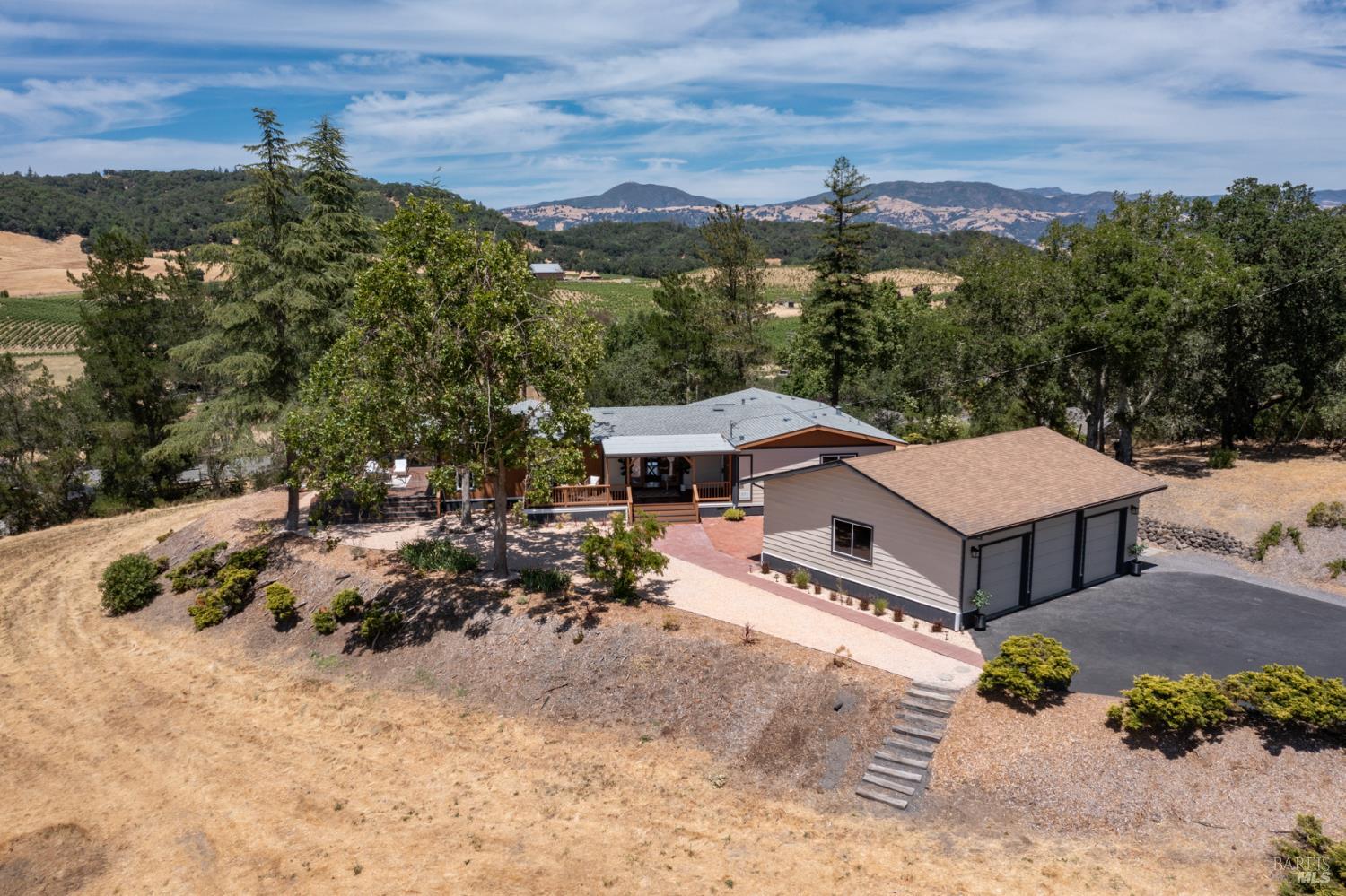 1676 Chiquita Road Healdsburg, CA 95448 - Photo 13 of 45 an aerial view of a house with a big yard