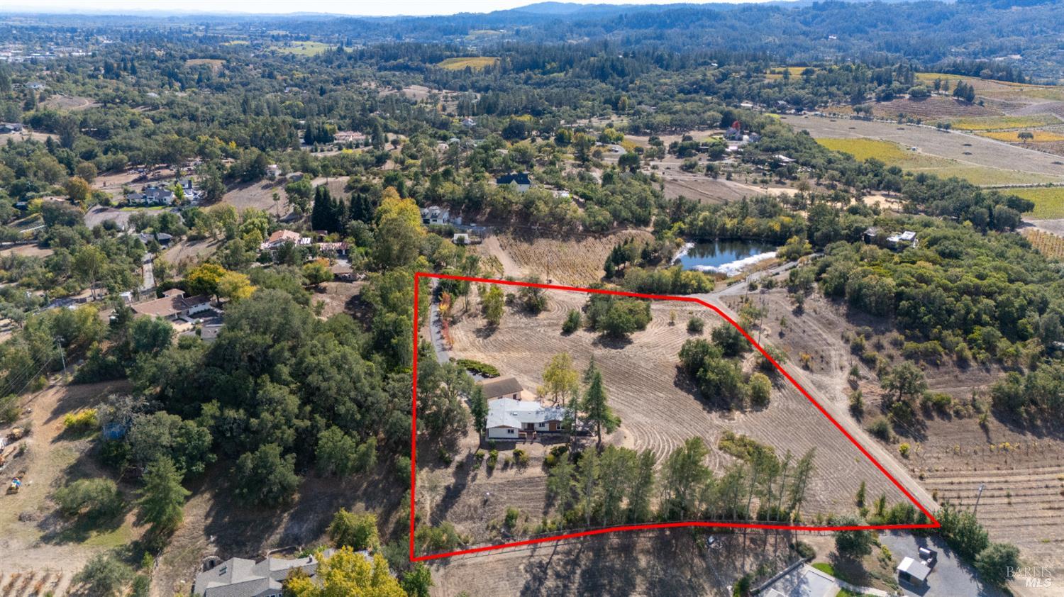 1676 Chiquita Road Healdsburg, CA 95448 - Photo 3 of 45 an aerial view of residential houses with outdoor space