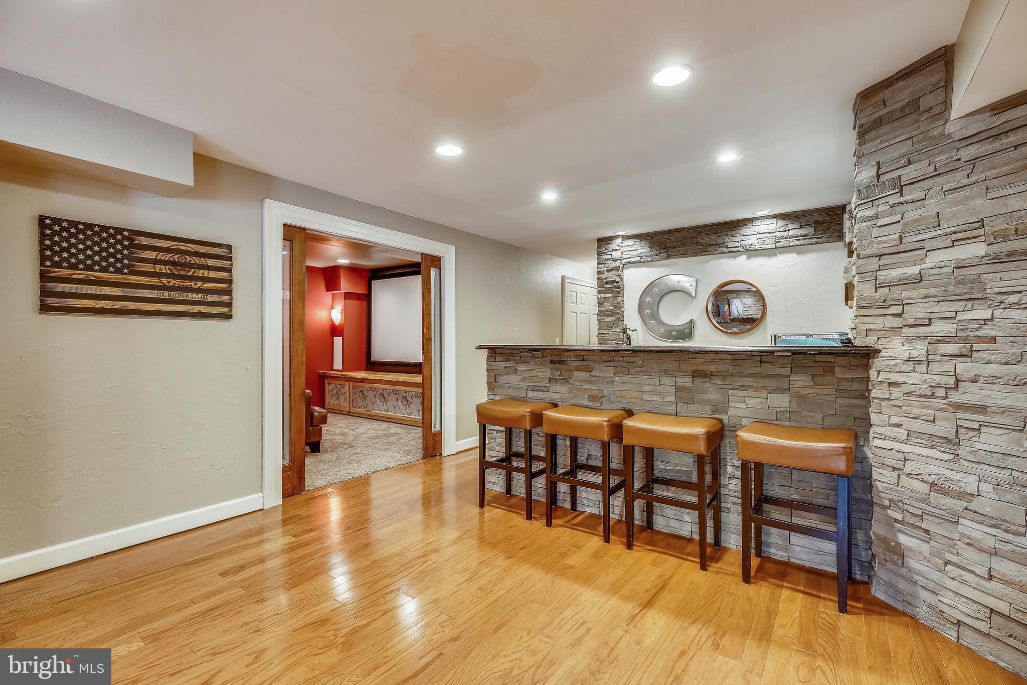 9509 Watkins Road Gaithersburg, MD 20882 - Photo 24 of 35 Kitchen Bar outside of Theater Room