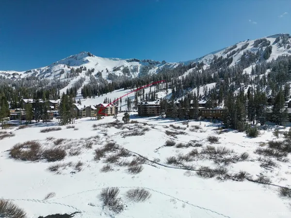 a view of a snow covered in snow
