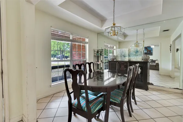 a view of a dining room and livingroom view