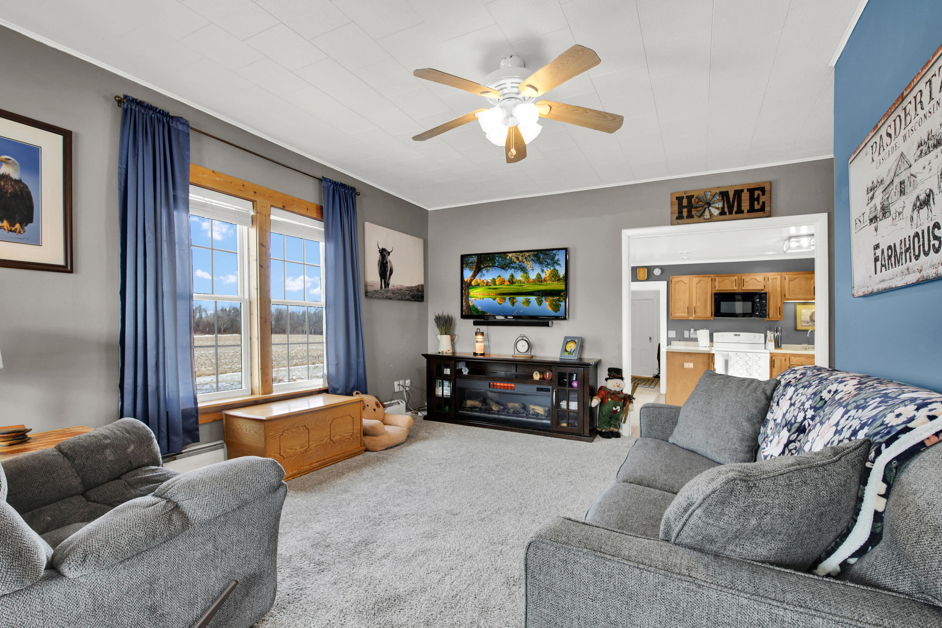 N3429 Highview Road Lyndon, WI 53011 - Photo 8 of 22 Living Room with New Carpet