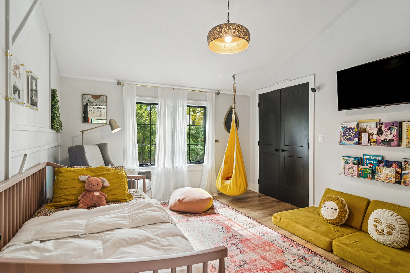 21318 Illinois Rte 59 Barrington, IL 60010 - Photo 25 of 42 a bedroom with a bed and a flat screen tv