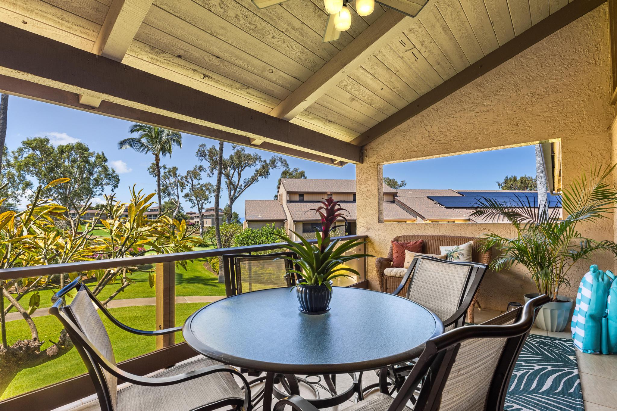 68-3840 Lua Kula Street, Unit F203 Waikoloa, HI 96738 - Photo 1 of 29 a dining room with furniture and a potted plant