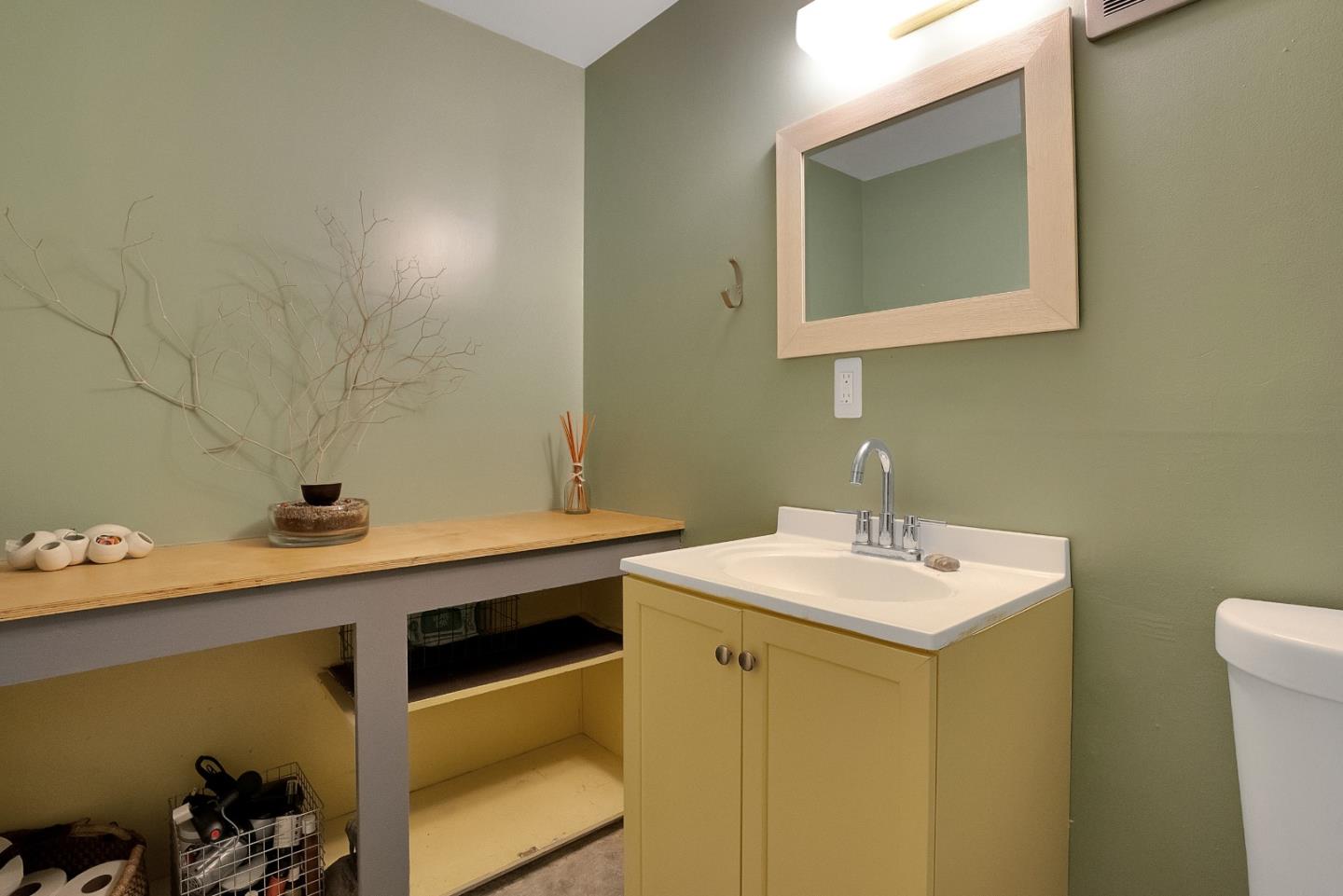 845 Redwood Road Felton, CA 95018 - Photo 18 of 28 a bathroom with a sink and a mirror