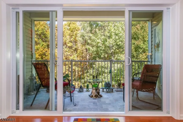 a view of a living room and a window
