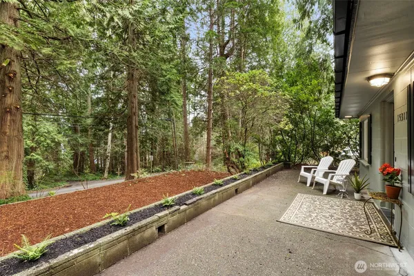 a view of outdoor space with seating area