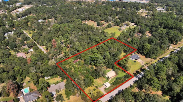 an aerial view of multiple house