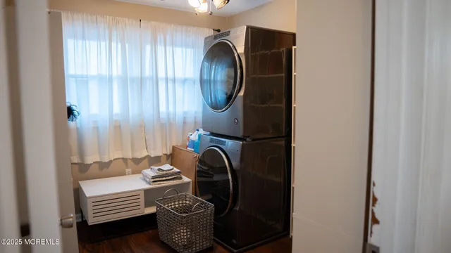 a close view of washer and dryer