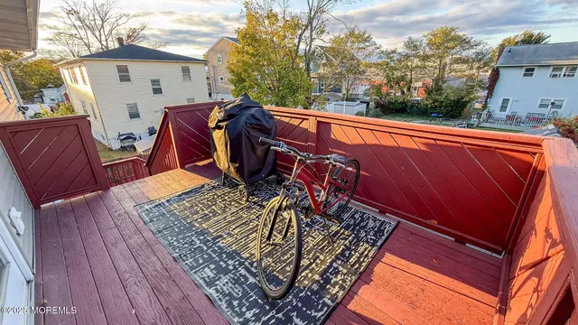 a view of a backyard with sitting area
