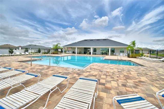 a view of pool with outdoor space