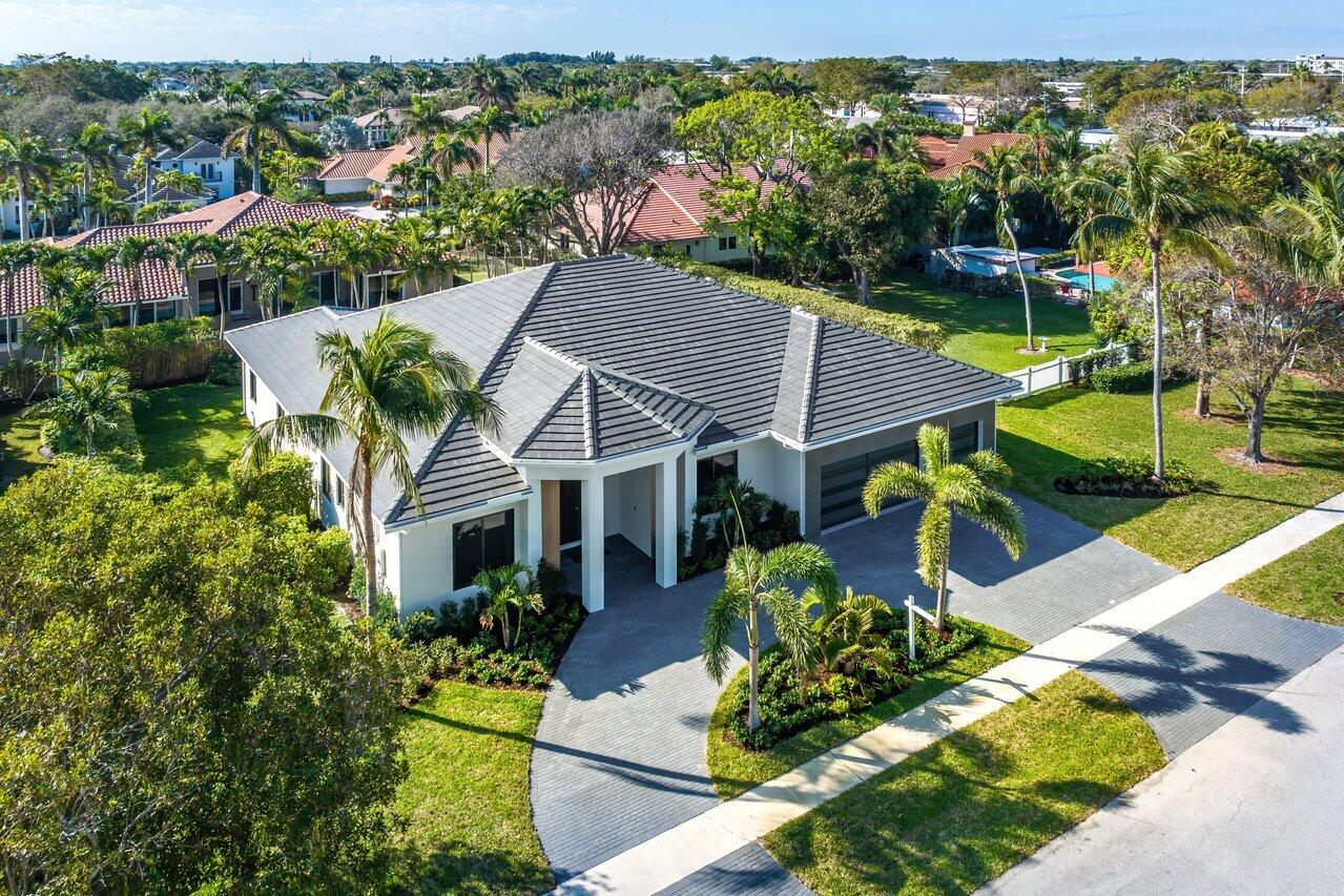636 Eddy Street Boca Raton, FL 33487 - Photo 38 of 44 a aerial view of a house with swimming pool garden view